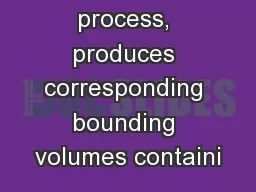 optimization process, produces corresponding bounding volumes containi