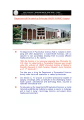 Medical Faculty of various departments of HIMSR & HAH Centenary Hospit