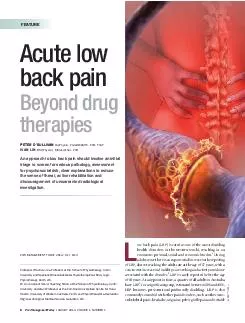  SCOTT BODELL ow back pain LBP is rated as one of the most disabling health disorders