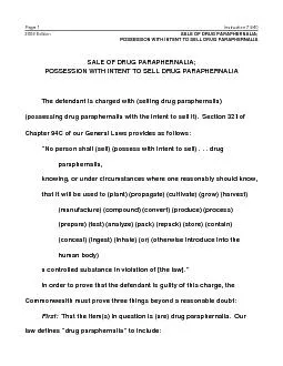 Instruction 7.840Page 2SALE OF DRUG PARAPHERNALIA;2009 EditionPOSSESSI