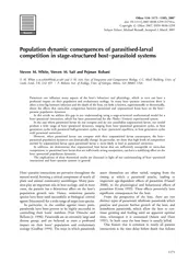 Populationdynamicconsequencesofparasitised-larvalcompetitioninstage-st
