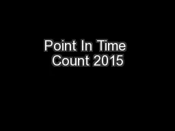 Point In Time Count 2015