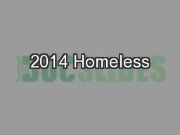 2014 Homeless