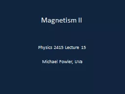 Magnetism II