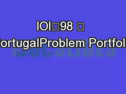 IOI’98 – Setubal/PortugalProblem PortfolioPolygon