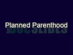 Planned Parenthood’s