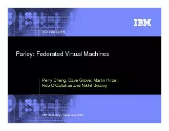 Parley:  Federated Virtual Machines |  VEE Workshop