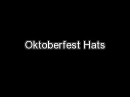 Oktoberfest Hats