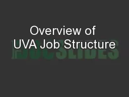Overview of UVA Job Structure
