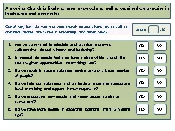 A growing Church is likely to