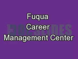 Fuqua Career Management Center
