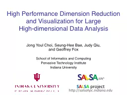 High Performance Dimension Reduction and Visualization for