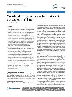 Modelsinbiology: