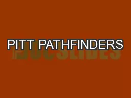 PITT PATHFINDERS