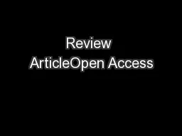Review ArticleOpen Access