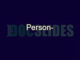 Person-