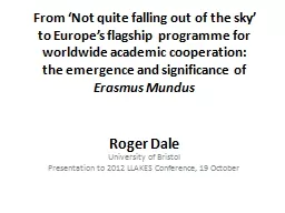 From ‘Not quite falling out of the sky’ to Europe’s f