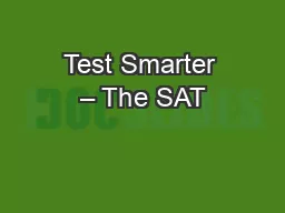 Test Smarter – The SAT