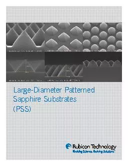 Large-Diameter Patterned Sapphire Substrates(PSS)