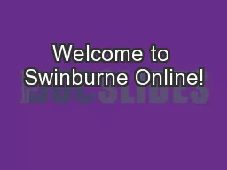 Welcome to Swinburne Online!