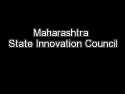Maharashtra State Innovation Council