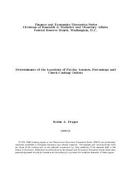 Determinants of the Locations ofAssistant Director e Federal Reserve S