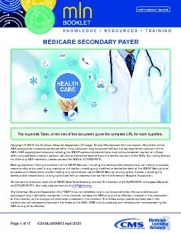 Medicare Secondary Payer for Providers, Physicians, Other Suppliers, a