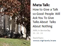Meta Talk: