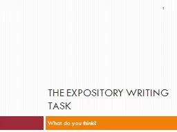 The expository writing task