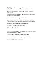 This PDF is a selection from a published volume from the National Bure