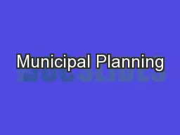 Municipal Planning