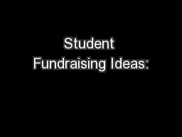 Student Fundraising Ideas: