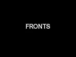 FRONTS