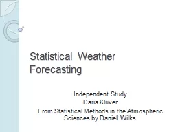 Statistical Weather Forecasting