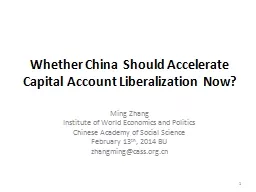 Whether China Should Accelerate Capital Account Liberalizat