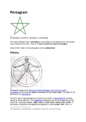 A pentagram, pentacle, pentalpha, or pentangle The name indicates that