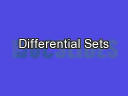 Differential Sets