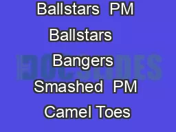 Playoffs   Ballstars  PM Ballstars   Bangers  Smashed  PM Camel Toes