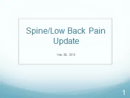 Spine/Low Back Pain