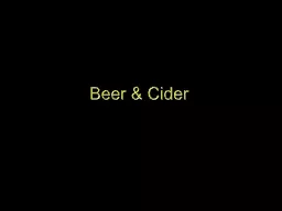 Beer & Cider