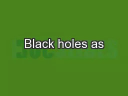 Black holes as