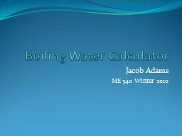 Boiling Water Calculator