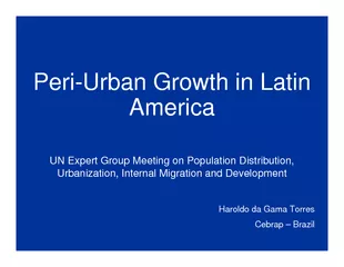 Peri-Urban Growth in Latin America