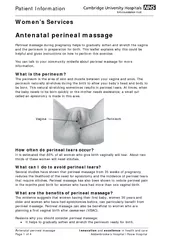 Patient Information       ntenatal perineal massage