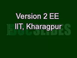 Version 2 EE IIT, Kharagpur