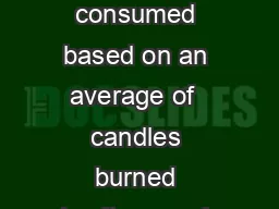 Emission rates are per gram of wax consumed based on an average of  candles burned simultaneously for each wax type