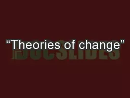 “Theories of change”