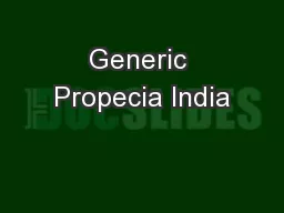 Generic Propecia India