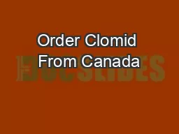 Order Clomid From Canada