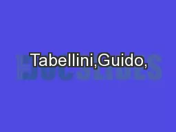 Tabellini,Guido,